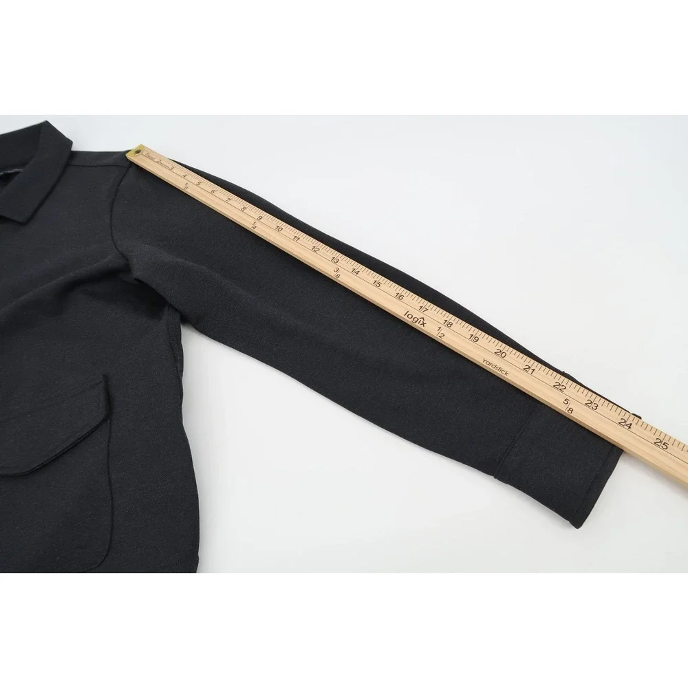 Brooks‎ Brothers Women's Medium Gray Jacket Mid Layer Stretch Button #BB18205